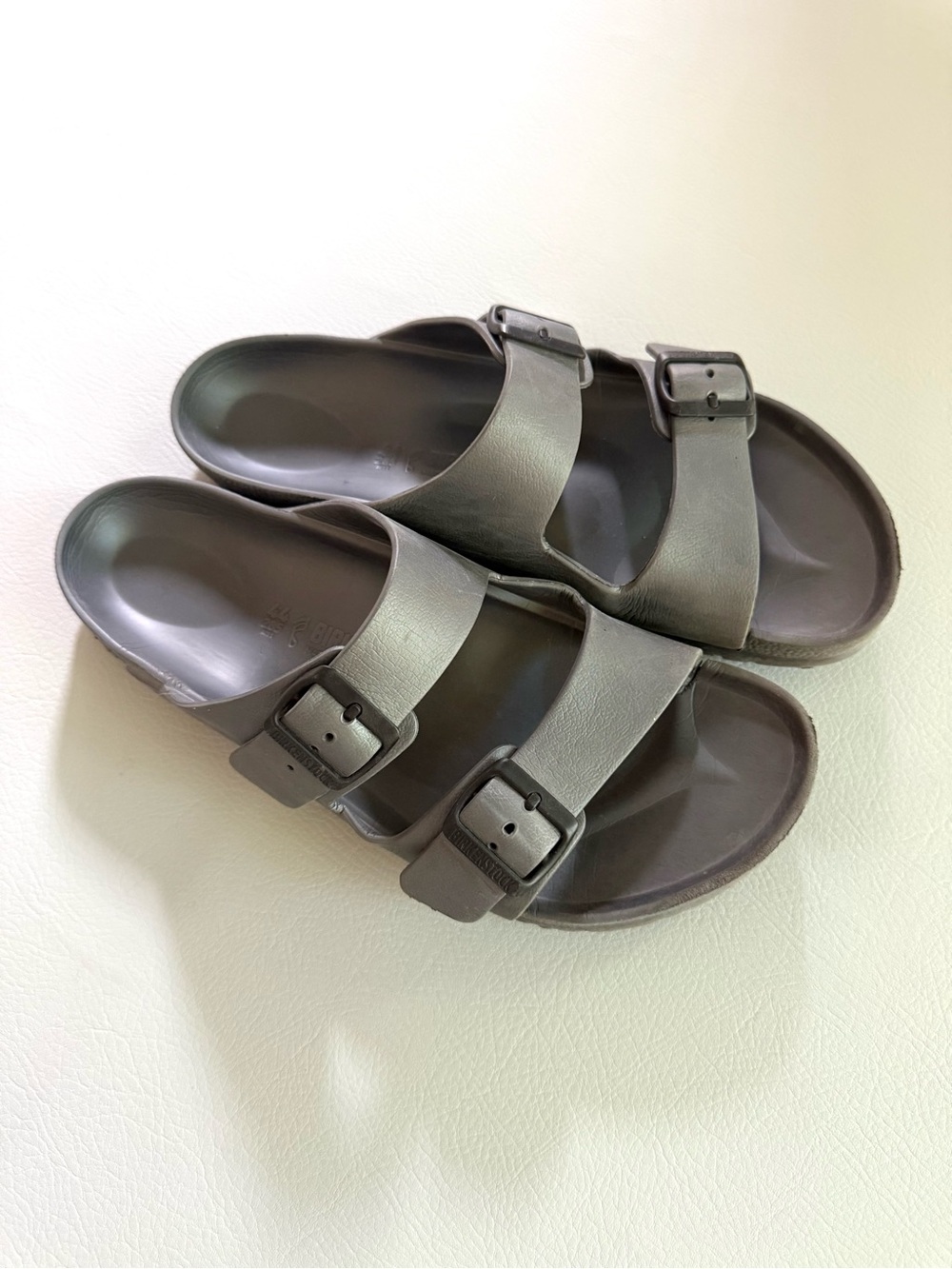 Birkenstock Men’s Arizona EVA Sandals Gray Euro size 44, US 11-11.5